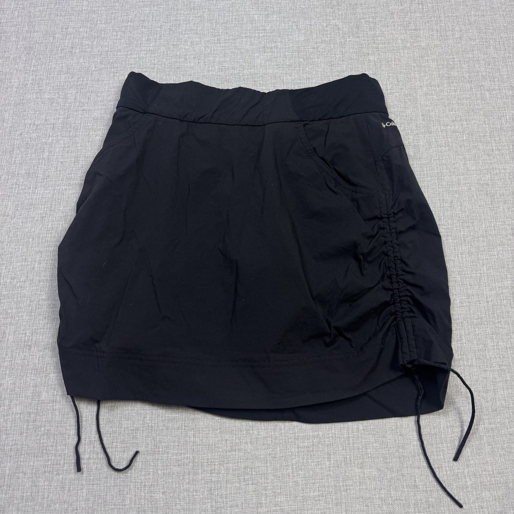 Columbia Skort Womens S Black Athletic Pull On Lined Elastic Waist Omni-Shield